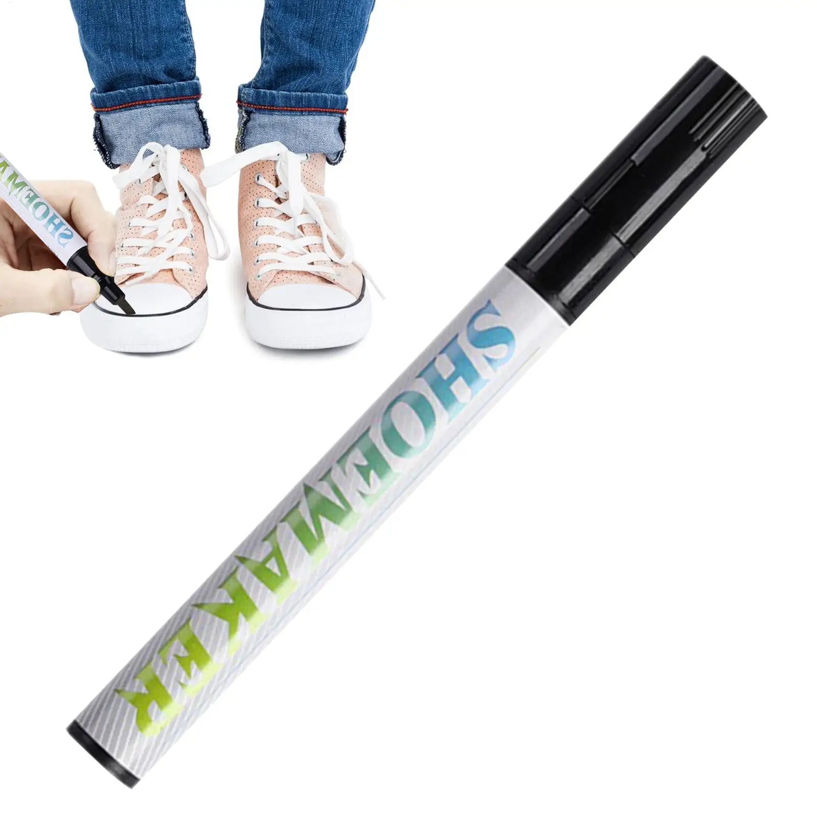 علامات الأحذية للأحذية الرياضية 20 جرام أقلام تحديد صبغ جلدية محمولة مدمجة متعددة الوظائف من الجلد الأبيض لإصلاح الأحذية #4