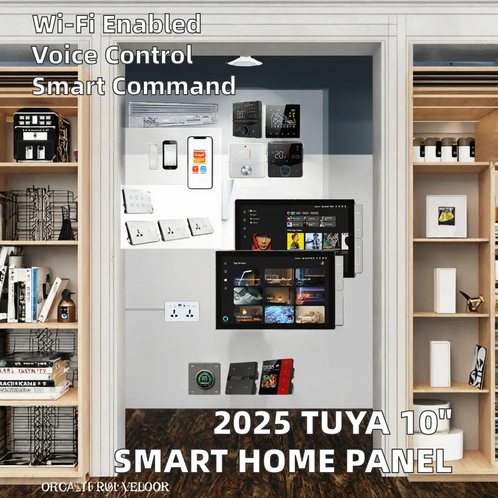 2025 New Arrival Tuya 10 Inch Smart Home Wireless Central Control Panel Alexa Voice Enabled Zigbee Gateway IPS Display App