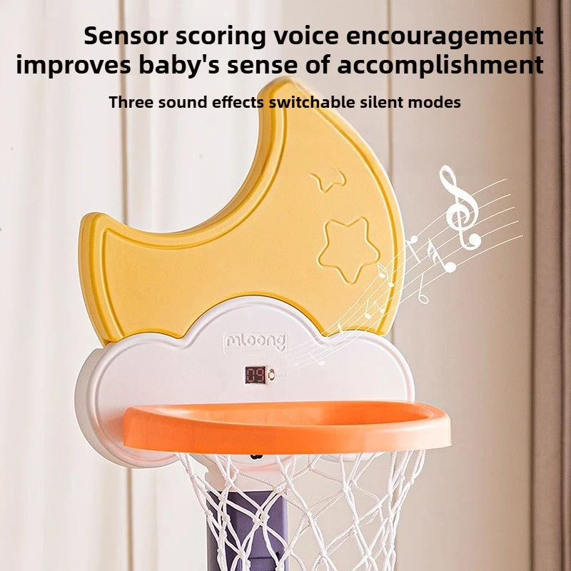 Verstelbare mini-basketbalring voor binnen voor peuters - kleine basketbalstandaard voor kinderen van 1-3 jaar, draagbaar thuissportspeelgoed