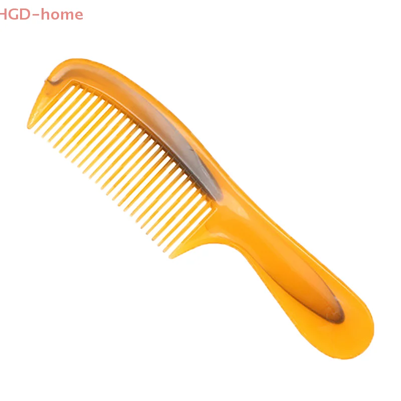 1 Piece Of Cowhide Comb Yellow Anti-static Thickened Durable Cowhide Color Hair Accessory