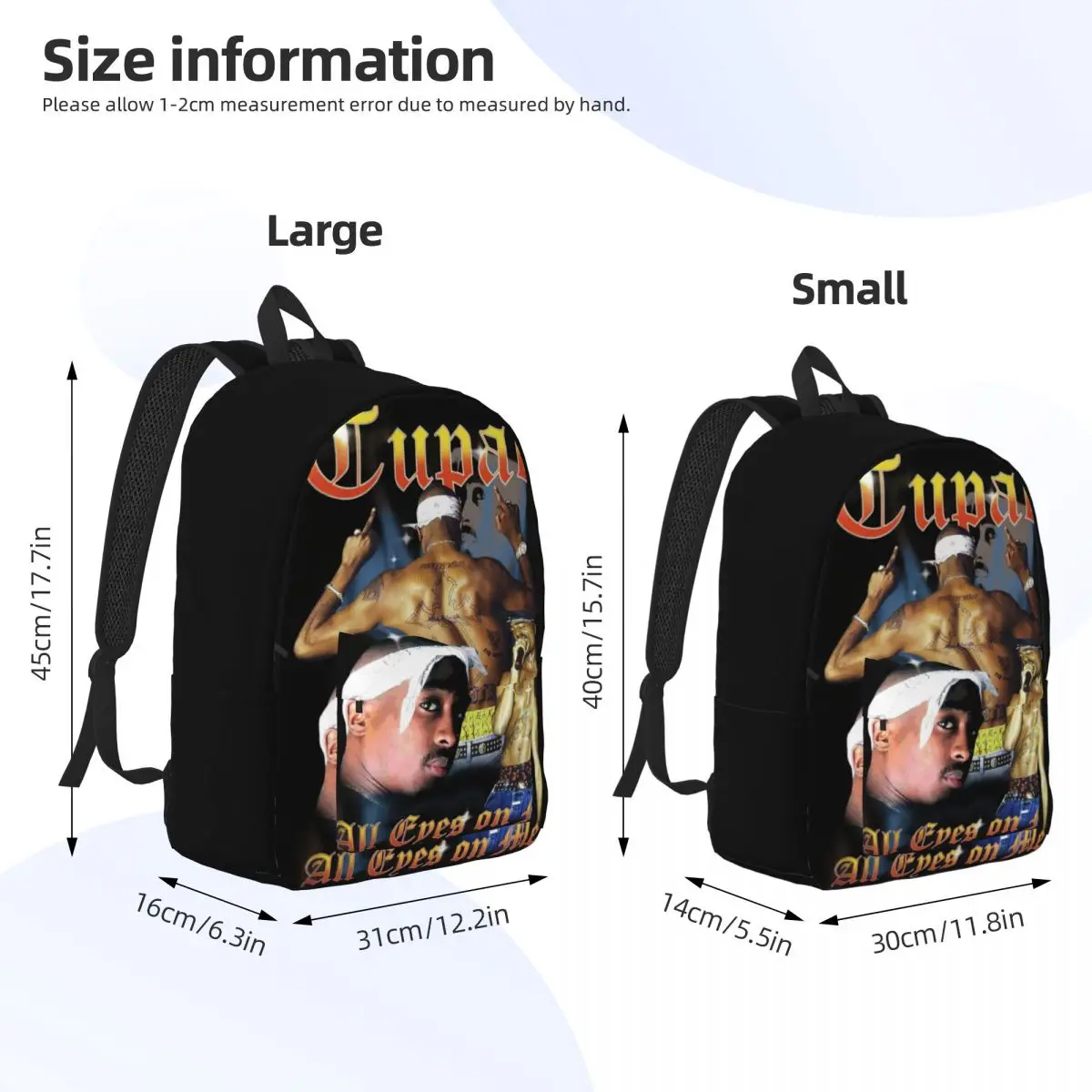 Tupac-Sac à Dos pour Homme et Femme, Années 90, pour Lycée, Randonnée, Voyage, pour Adolescent