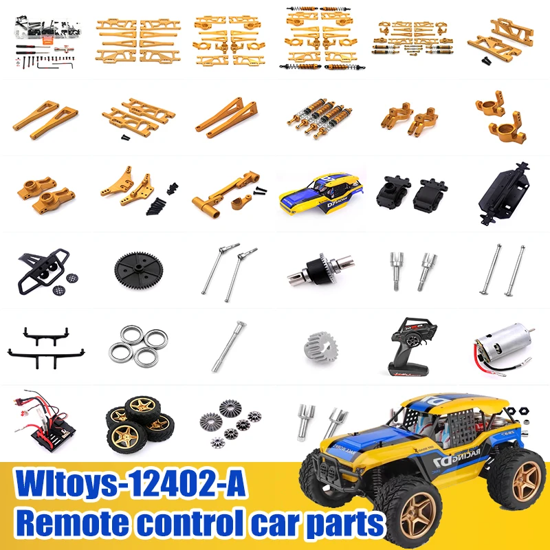 

Wltoys-12402-A RC Automotive Parts Turning Shaft Gear Bearing Pull Rod Steering Cup Swing Arm Motor Tire Screws Metal chassis