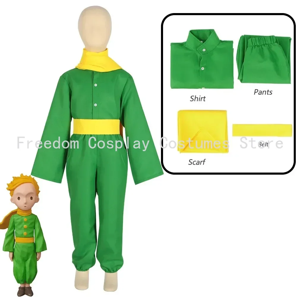 Movie The Little Small Prince Green Cosplay Costume Wig Halloween Carnival Outfits Adults New Carnival Birthday Gift