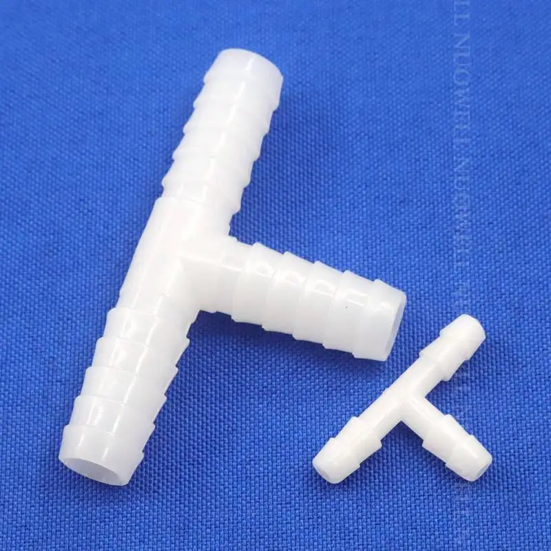 10~100pcs 4-25mm PE Plastic Tube Tee Connectors Aquarium Fish Tank Water Pipe Joints Air Pump Oxygen Hose Pipe Connector