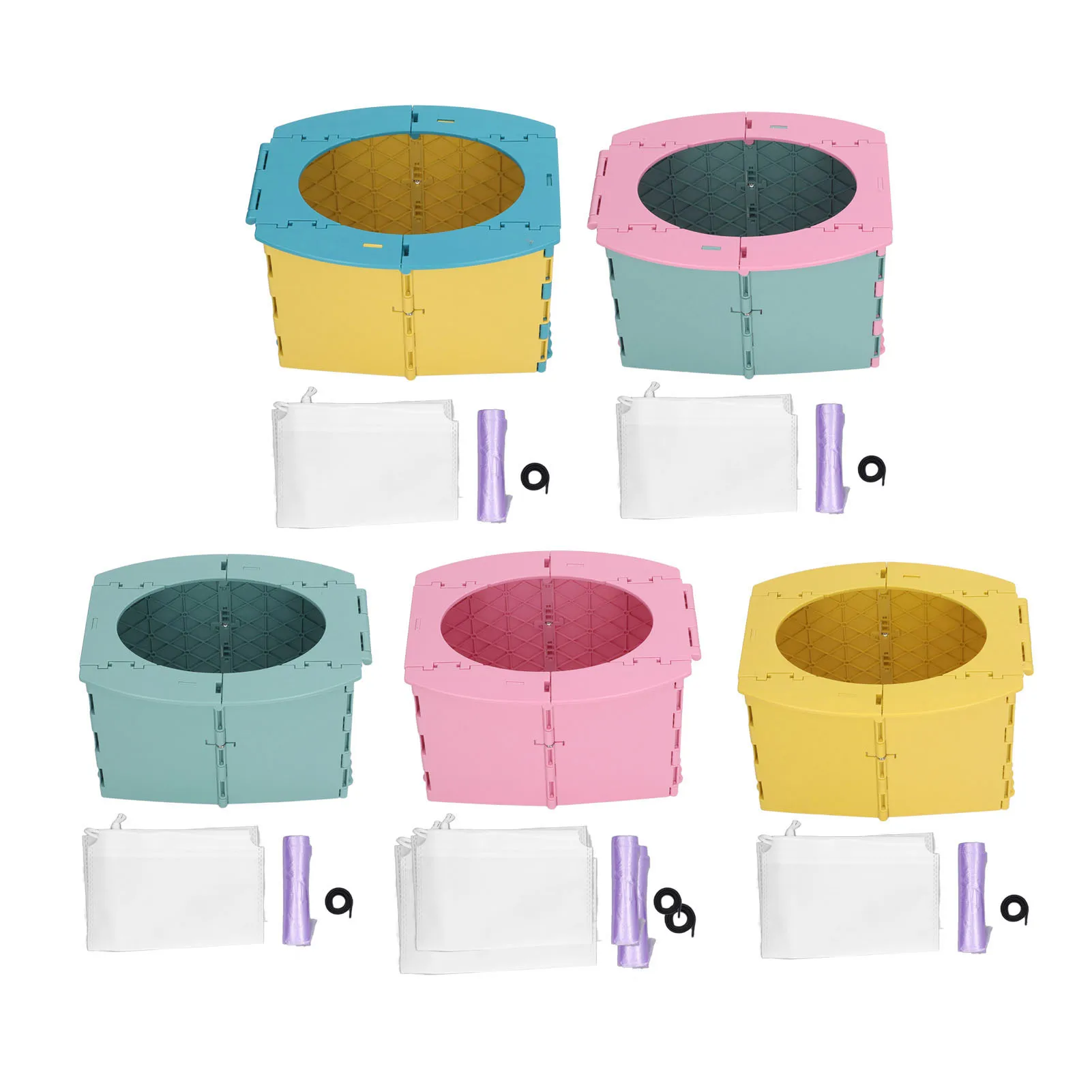 Traveling Toddler Potty Foldable PP Portable Baby Toilet for Camping Travel Long Distance Driving