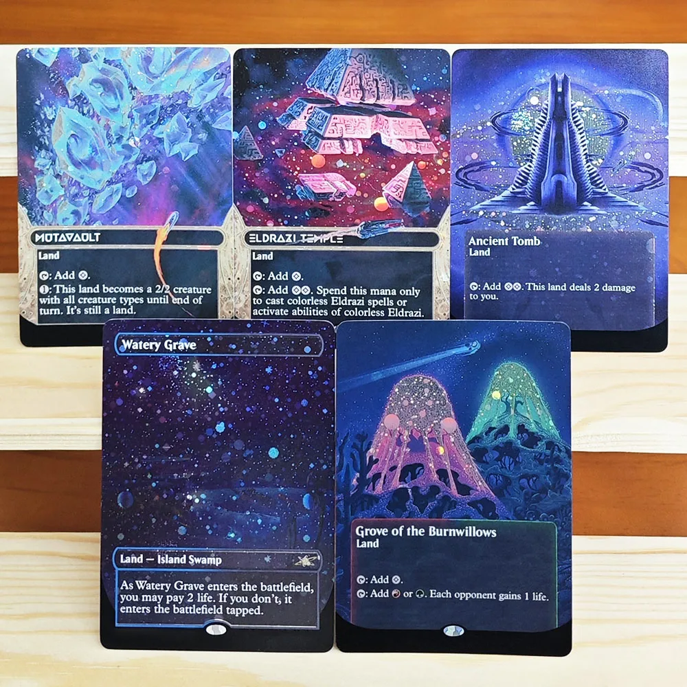MUTAVAULT/Eldrazi Temple/Ancient Tomb/Watery Grave/Grove of the Burnwillows - Cartão de Jogo Foil Raro e Exclusivo TCG