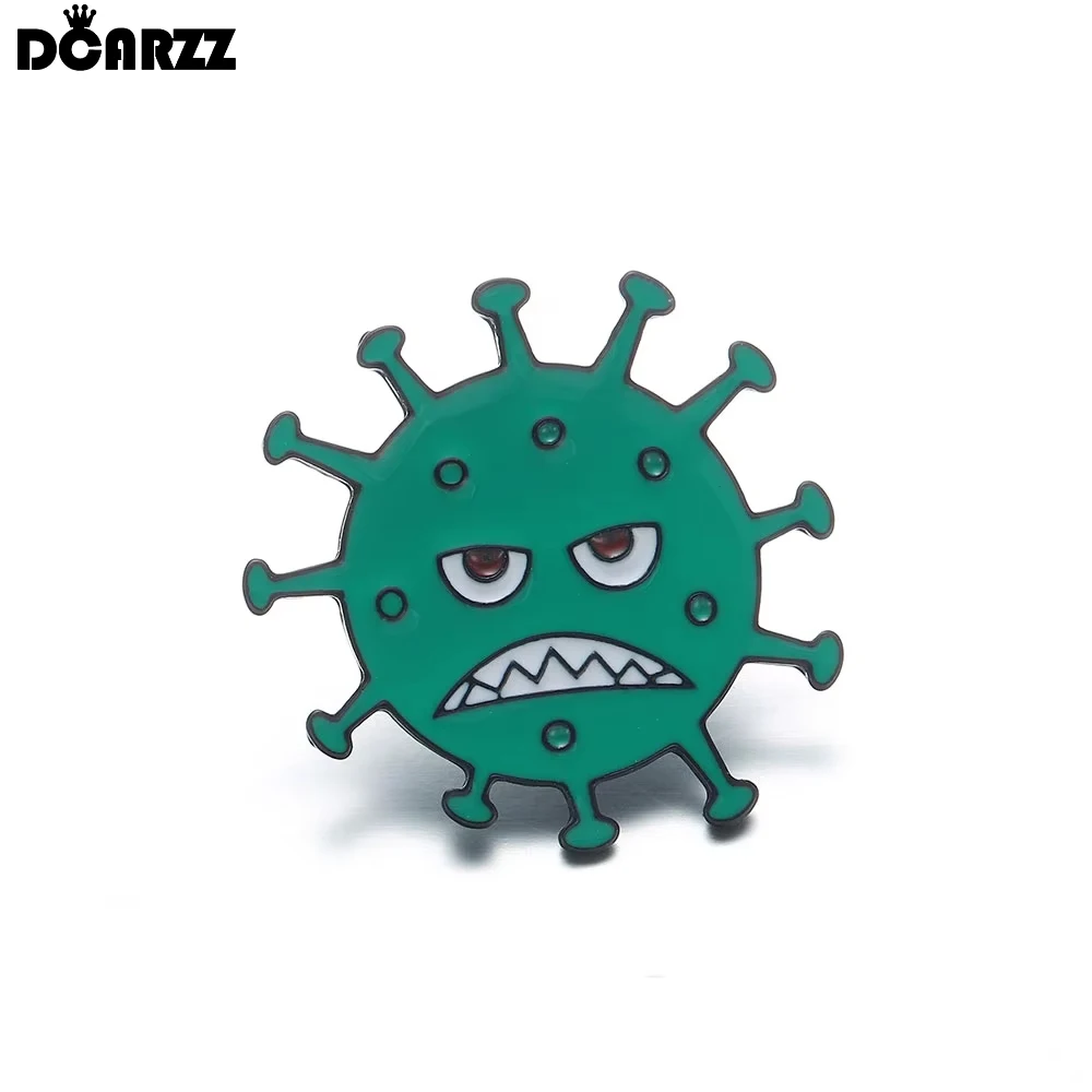 

DCARZZ Smile Sad Virus Lapel Pin Doctor Nurse Medical Enamel Brooch Punk Jewelry Cute Smiling Pins Metal Women Gift Accessories