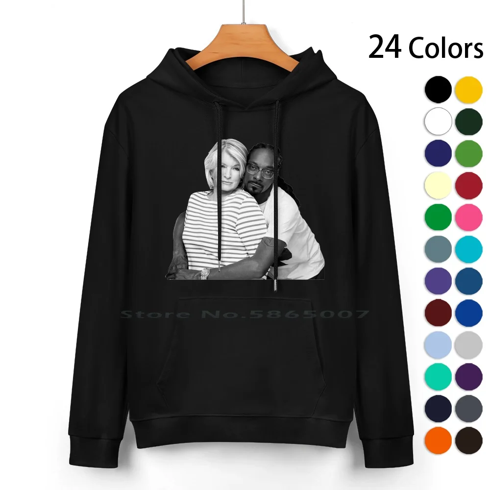 

Snoop And Martha Pure Cotton Hoodie Sweater 24 Colors Snoopnmartha Oddcouple Baking Music 100% Cotton Hooded Sweatshirt For