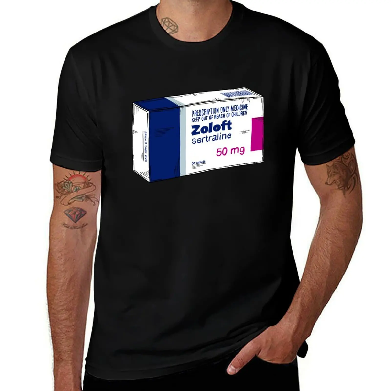 

Sertraline box T-Shirt Sports Casual Breathable Tee Shirt