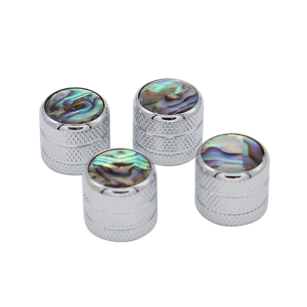 2pcs/4pcs Metal Shell with Inlaid Shell Guitar Dome Knobs or Bass Knob for TL Guitar