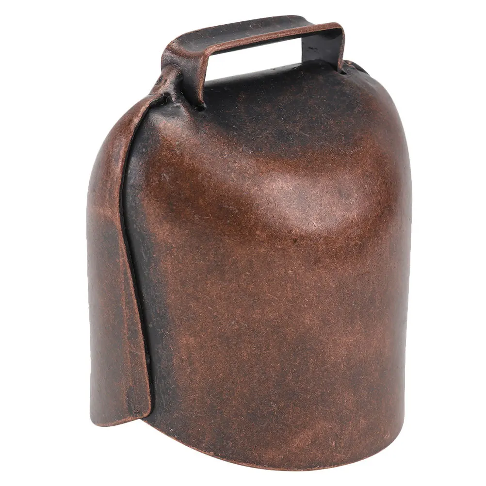 بقرة سميكة للأغنام الماشية دائم في الهواء الطلق جرس الحيوان المعدني بصوت عال الحديد رنين جرس لاستخدام مزرعة الماشية #6