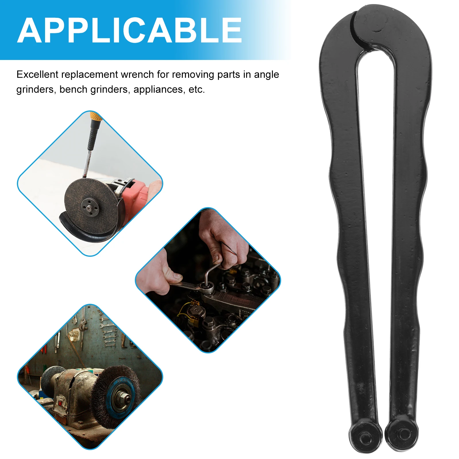 

Adjustable Hook Wrench 4mm Spanner Face Pin Pliers Fastener Removal Tool Steel Angle Grinder Bench Appliances Durable Storage