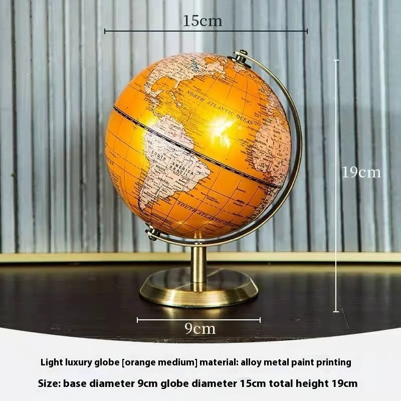 English Retro Globe Map Home Decoration Office Decor World Globe Desk Decor Ornaments School Kids Geography Education Globe