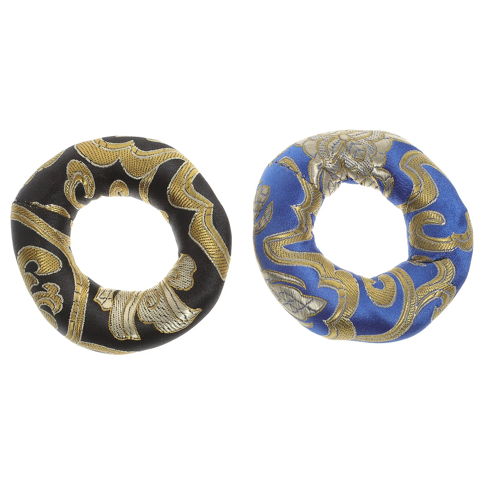 2Pcs Singing Bowl Pads Cotton Round Tibetan Cushion Base Stand Protective Sound Bowl Meditation Accessories Cotton Gasket