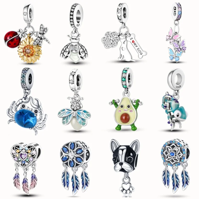 

Original 925 Summer Silver Firefly Pendant Bracelet DIY Festival Gift