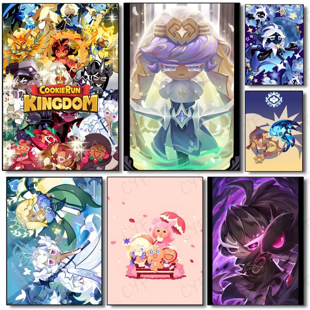 Internet Game C-Cookie Run Kingdom-MT Poster Self-adhesive Painting with prints Home bedroom living room decoration gift