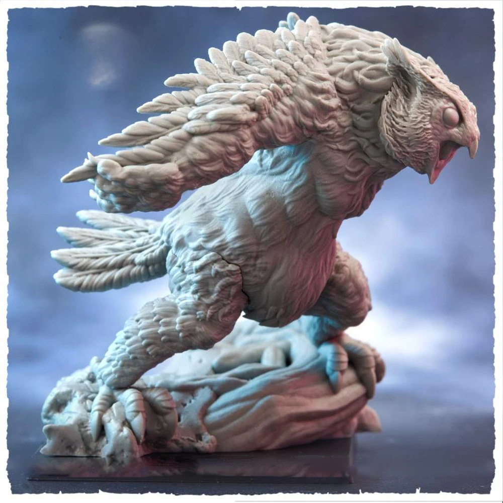 Figurine modèle en résine, Owlbear, 68mm, Beast Warrior, GK, thème fantastique, kit non assemblé et non peint