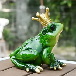 Frog Crown Prince Figurine Amazing Ornament Collectible Cute Statue Decorations Gifts for Women Lover Room Decor