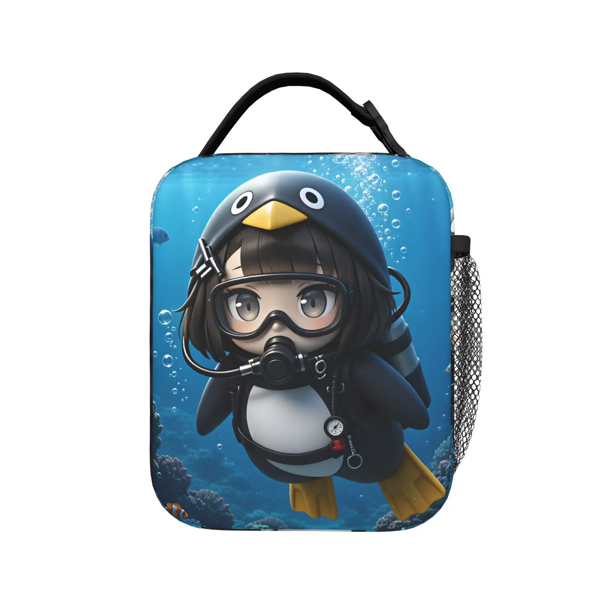 Gugu Gaga Penguin  Lunch Bag  Picnic Lunch Box For Unisex Leisure Thermal Tote Handbags Waterproof Portable Zipper Cooler Bag
