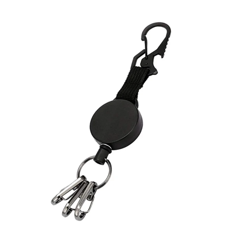 

Multifunctional Waist Hanging Keychain 4CM Plastic Bottle Opener Stainless Steel Carabiner Flat-Blade Screwdriver