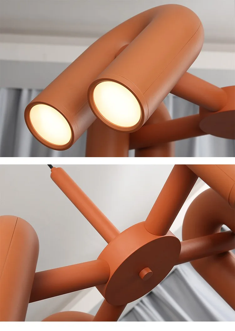 New Royal Nordic with Rotatable U-shaped Water Pipe Chandelier Kitchen Living Room Bedroom Decorative Lighting
