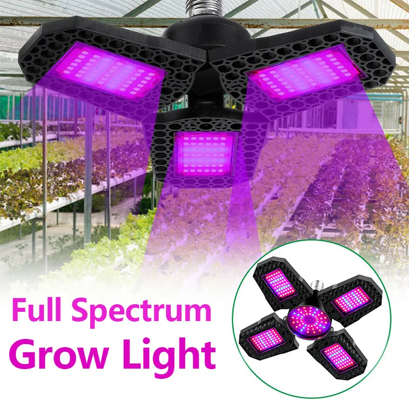 

Foldable LED Grow Light E27/E26 Bulb Full Spectrum Plant Growing Light Phyto Lamp for Indoor Plants Flower Seedling Hydroponics