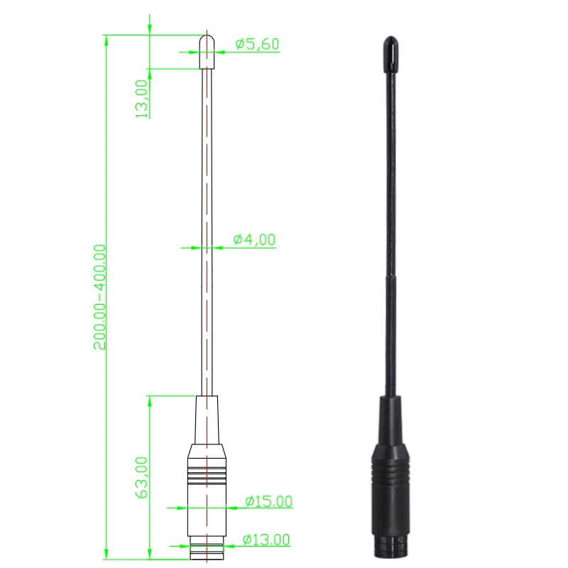 1PCS 433MHz LoRa Antenna Flexible Soft Whip Antenna SMA Male High Gain Omni Long Range Aerial for LoRaWAN Meshtastic IoT Module