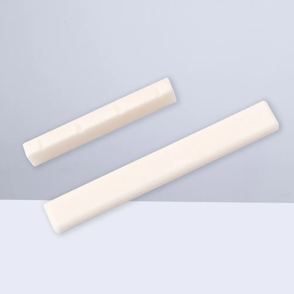 1Set High Quality Ox Bone Nut and Saddle Kit for 4 String Ukulele Replacement Parts Improved Sound Clarity Stability Easy