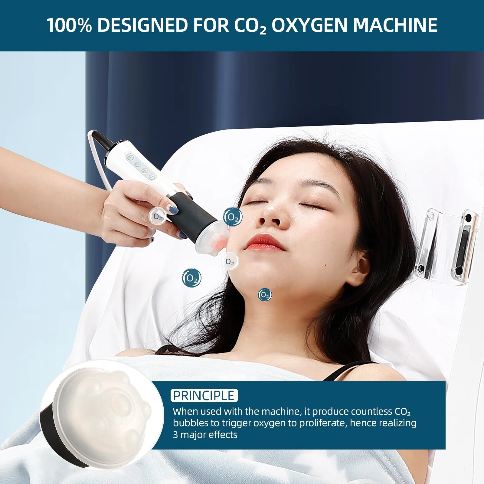 Facial CO2 Oxygen Bubble Machine Can Be Matched Glam Revive Hydrate Detox Illuminate kit Pods Serum Facial SPA Serum Use