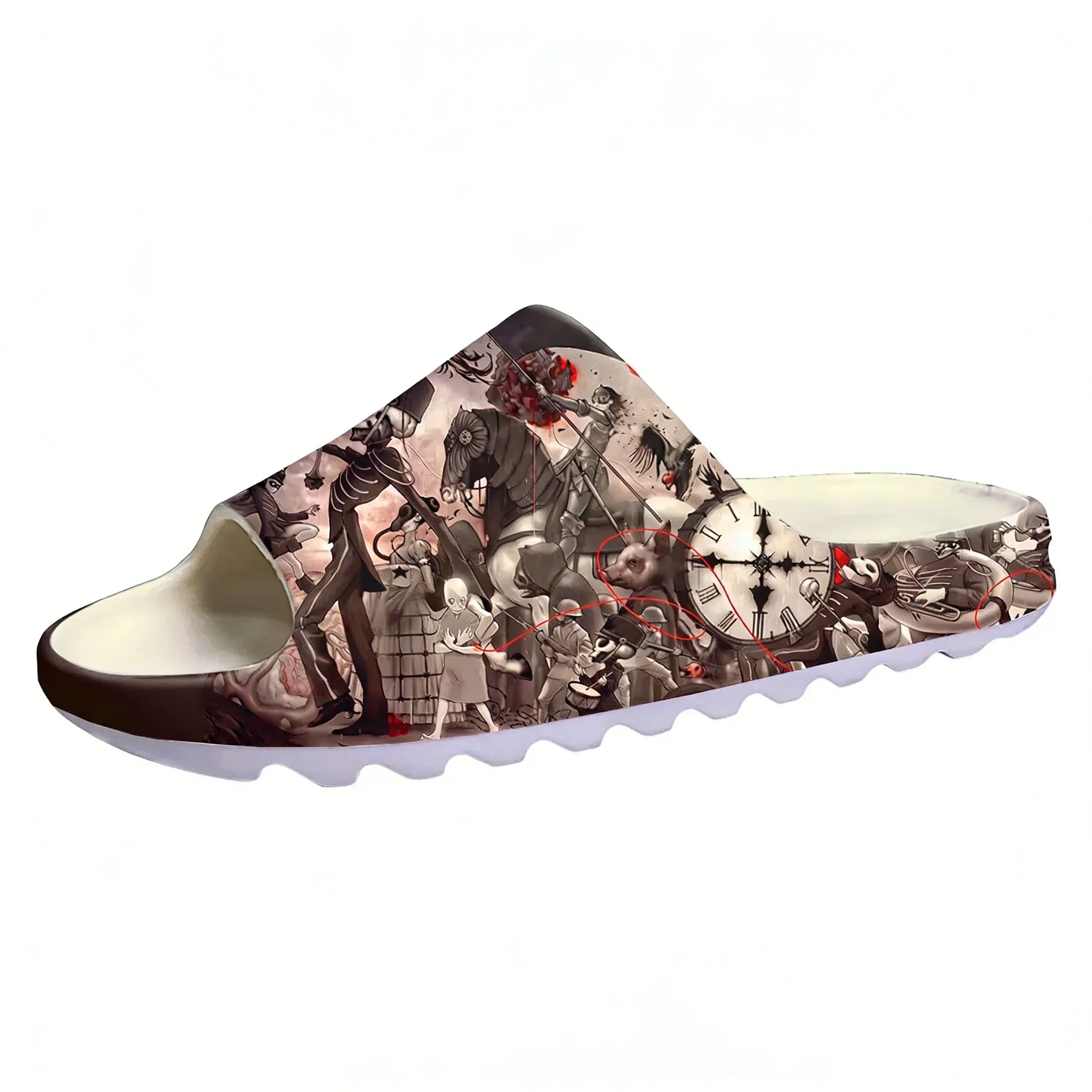 My Chemical Romance Soft Sole Sllipers Mens Womens Teenager Home Sandals Step on Customize Bathroom Beach Slides Shoes view 3