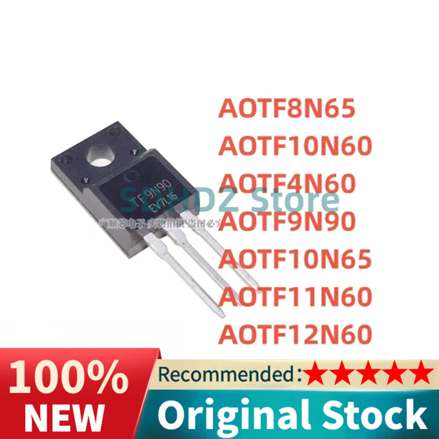 10pcs AOTF8N65 TF8N65 AOTF10N60 TF10N60 TO-220F AOTF4N60 TF4N60 AOTF9N90 TF9N90 AOTF10N65 TF10N65 AOTF11N60 TF11N60 AOTF12N60