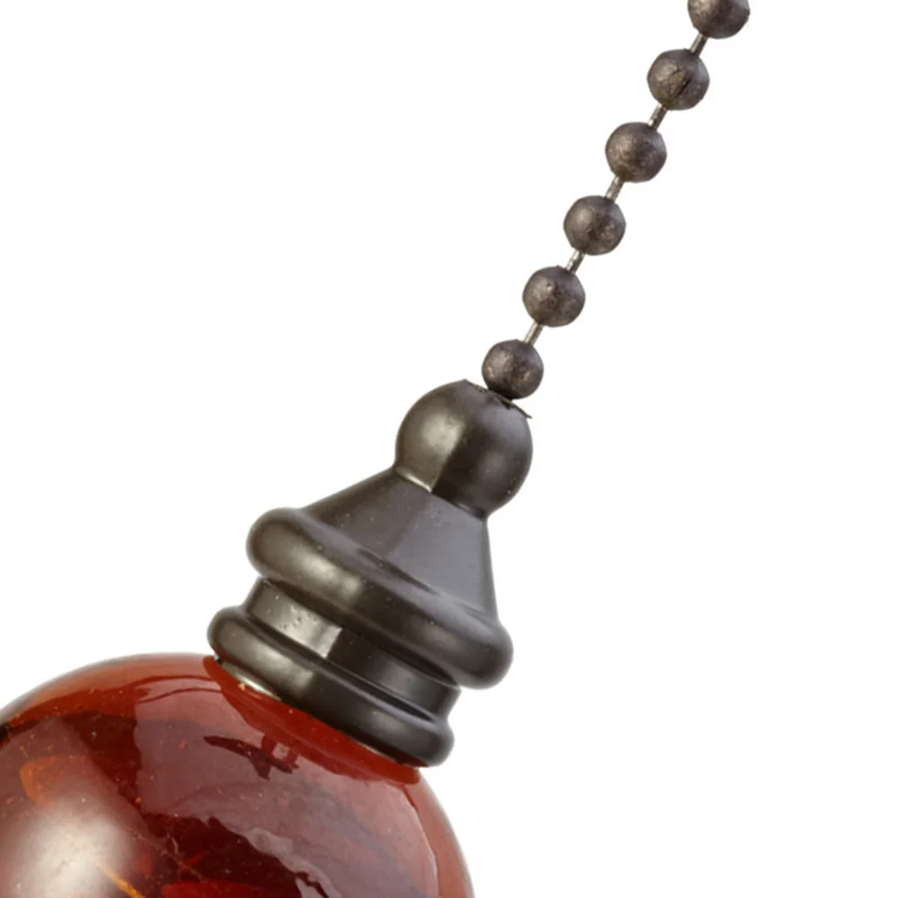 

2Pcs Retro Chain Pendant Amber Fan Lamp Ornament Light Hanging Decoration for Store Workshop Banquet Room