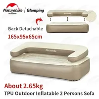 Naturehike 2 In 1 Air Sofa Inflatable Double Bed Outdoor Camping Mat  Chair Sleeping Mattress 35cm Thickness Ultralight Portable