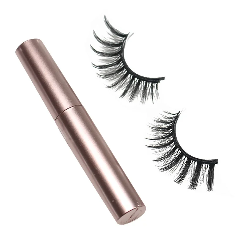 1Pair Magnetic Eyelashes With 1pc Magnetic Eyeliner glue-free eyelashes bulk natural eyelashes easy to wear and take off no box