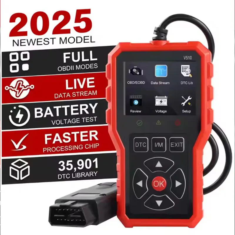 

Автомобильный сканер OBD2 2-в-1 диагностический инструмент многоязычный OBDII автомобильный тестер напряжения elm327 сканер кода неисправности двигателя считыватель автомобильных кодов