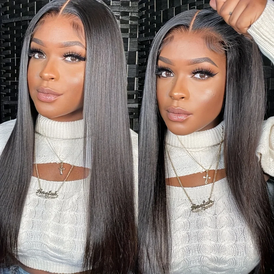 Bone Straight Human Hair Lace Frontal Wig 13x4 13x6 Hd Pre Plucked Brazilian Human Hair Wig 30 40 Inch Human Hair Wigs For Women