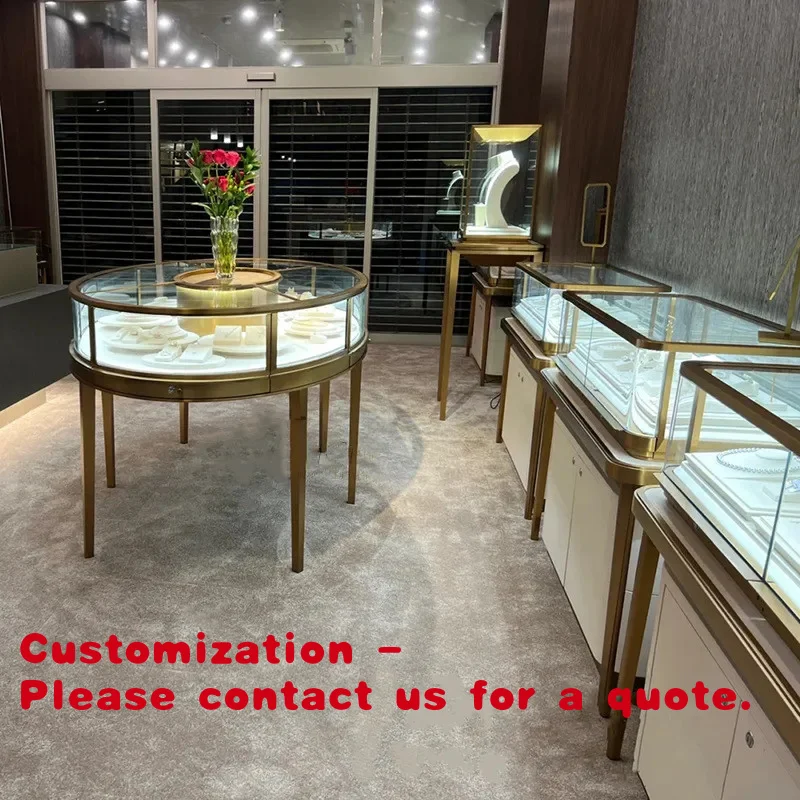 

Customize.Stainless Steel Jewelry Store Display Showcase Jewelry Shop Counter Design Lockable Jewelry Showcase Sale