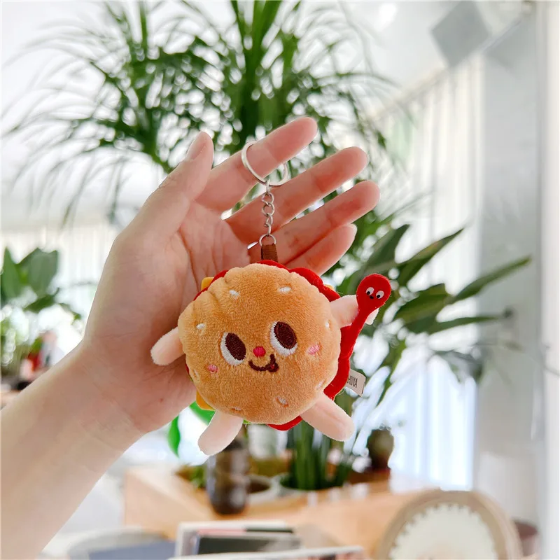 5 pcs beállítása Kreatív Új Francia Parkettkocka Hamburger Akasztás Olvasottság Emberpár Plüss Akasztás decoratie Elárusítónő Kőr autó keychain Alighogy Babaarcú de nem okos nő