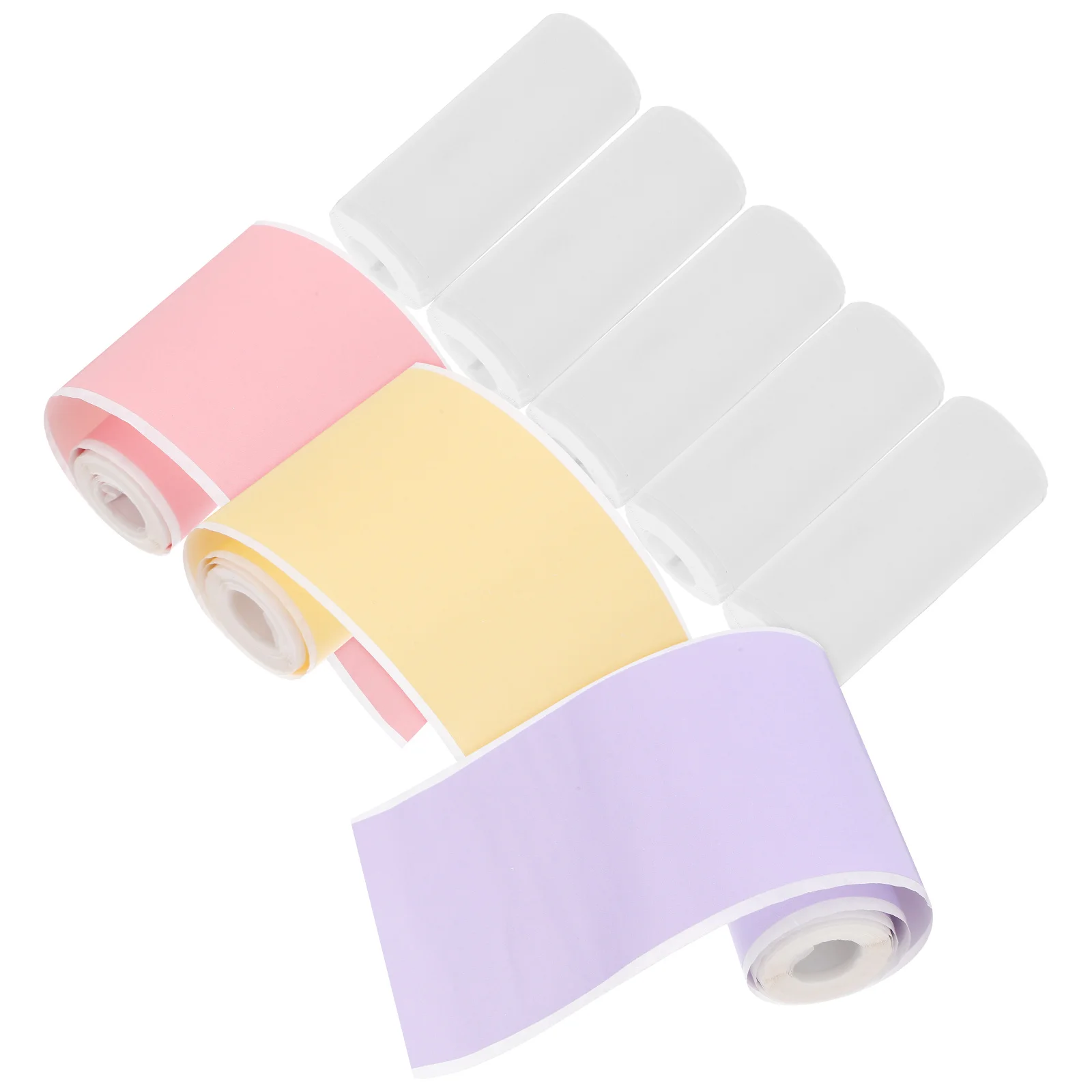 

8pcs Waterproof Rolls Sticker Labels Printer Adhesive Thermal Roll For Portable Mini Printers Student Office Use