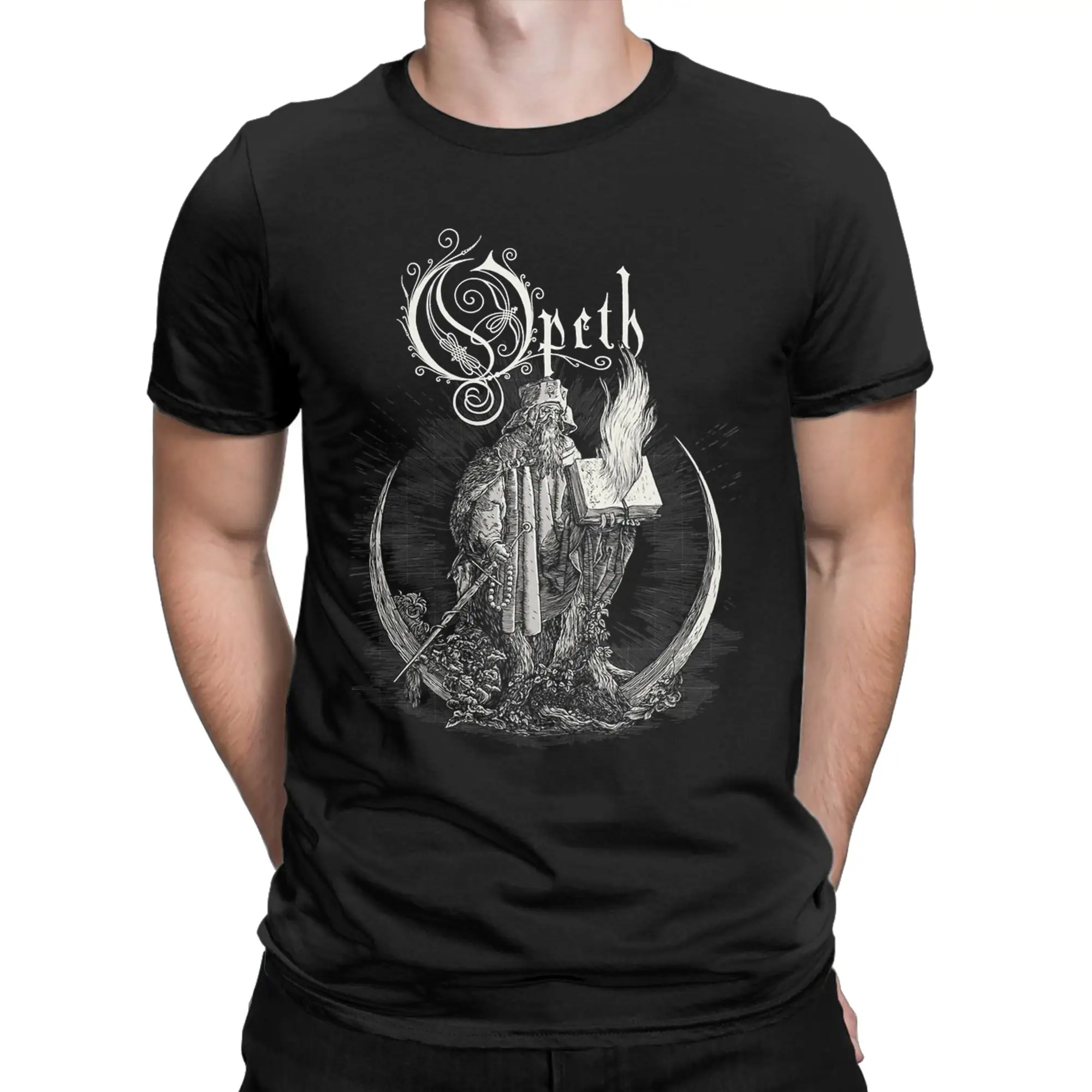 Men T Shirt Vintage Glass Bauble Ornament Set Heavy Metal Opeth Music T-Shirts Trendy Cool  Summer Tee Shirt Streetwear Tops