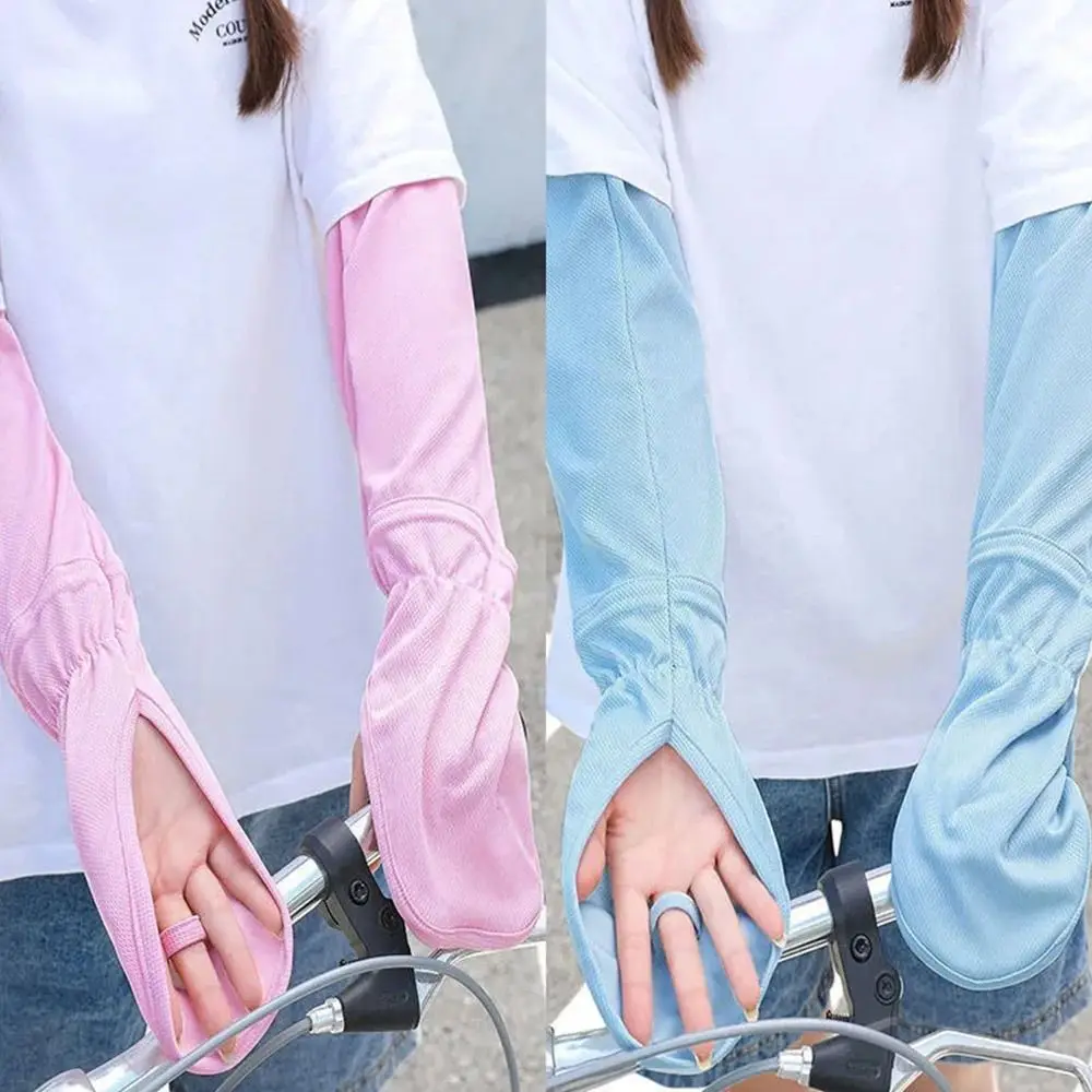 

Большие размеры, перчатки с ледяными рукавами, женские летние солнцезащитные рукава для вождения, свободные дышащие рукава, УФ-защита на открытом воздухе