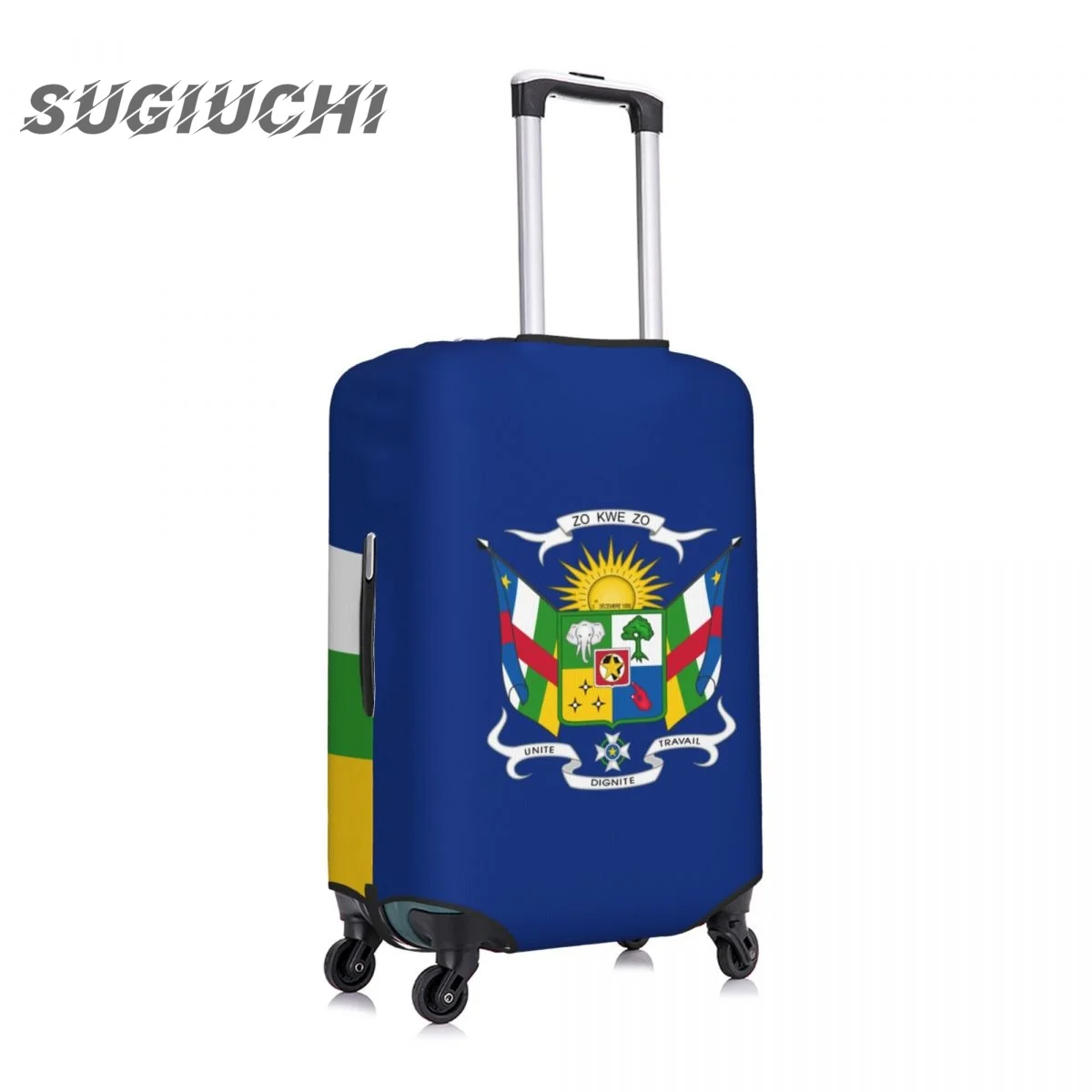 Zentral afrikanische Republik Flagge Gepäck abdeckung Koffer Reise zubehör gedruckt elastische Staubs chutz Tasche Trolley Fall Schutz