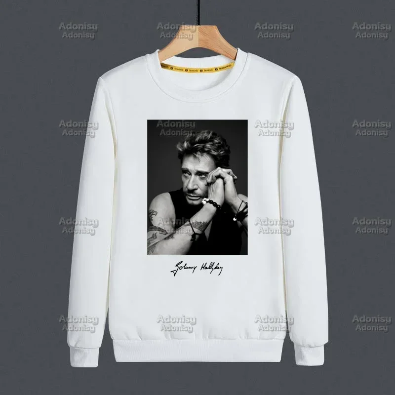 

Johnny Hallyday Fashion Men's/Women's Spring Autumn Male Casual Sweatshirts Men's Sweatshirt Tops