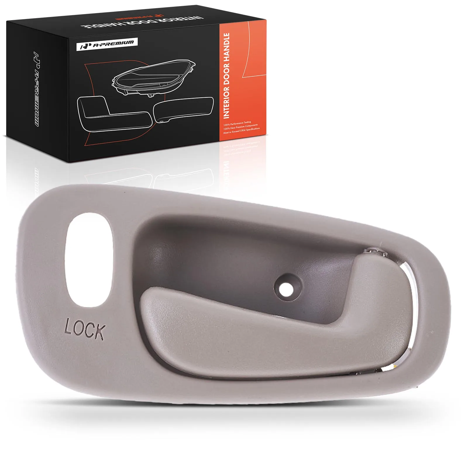 A-Premium Front Passenger Side Beige Interior Door Handle for Toyota Corolla 1998-2002 Chevrolet Prizm 1998-2002