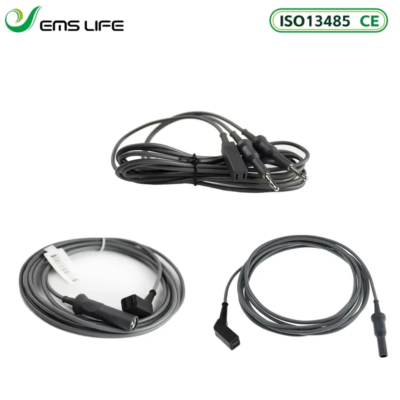 

Electric Reusable Bipolar Forceps Cable Silicone Wire Length 2mm/4mm Banana Tab Connector Compatible for Aesculap