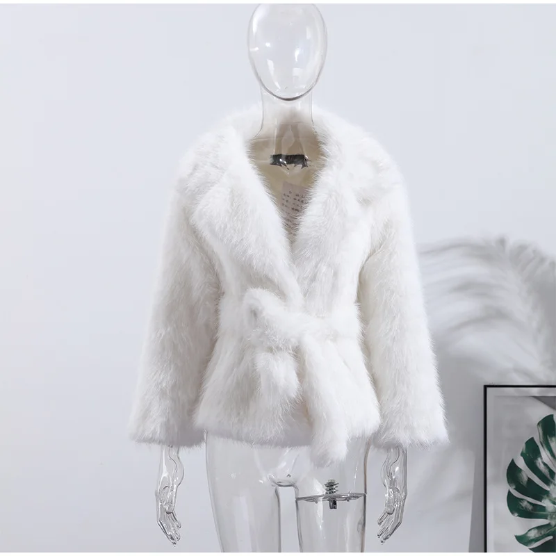 Tornova الشارع الشهير معطف فرو صناعي المرأة أنيقة فضفاضة الدانتيل متابعة الترفيه سترة قصيرة 2025 شتاء جديد أنثى الدفء معطف فروي