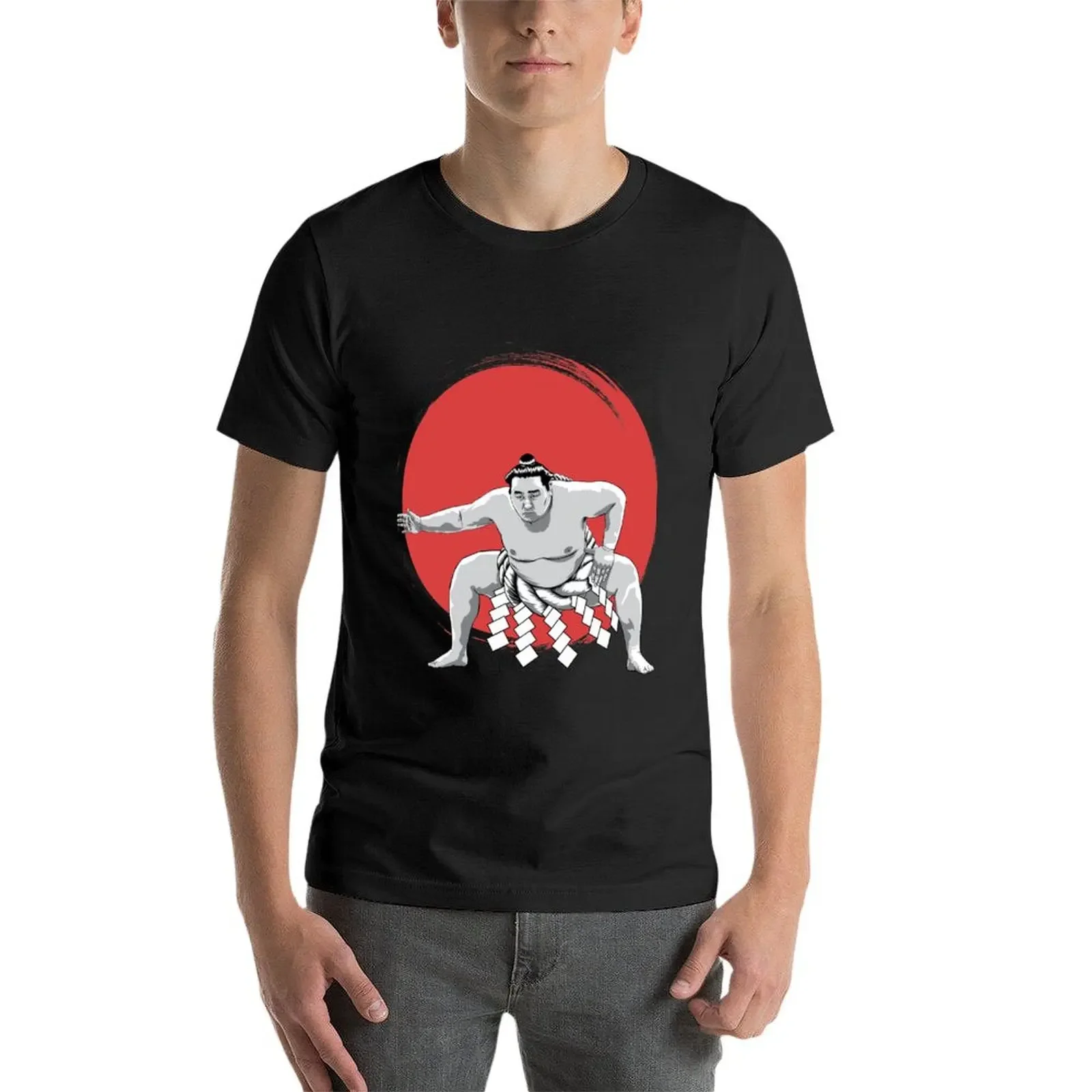 Japanese sumo wrestler in Tokyo tshirt etc T-Shirt anime t shirts man clothes men workout shirt