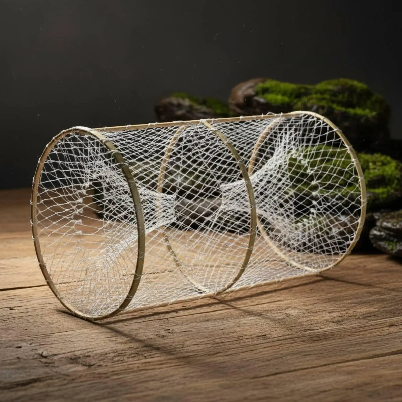 Fishing Basket Trap for Carp Catfish Turtle with Funnel Entry and Foldable Frame