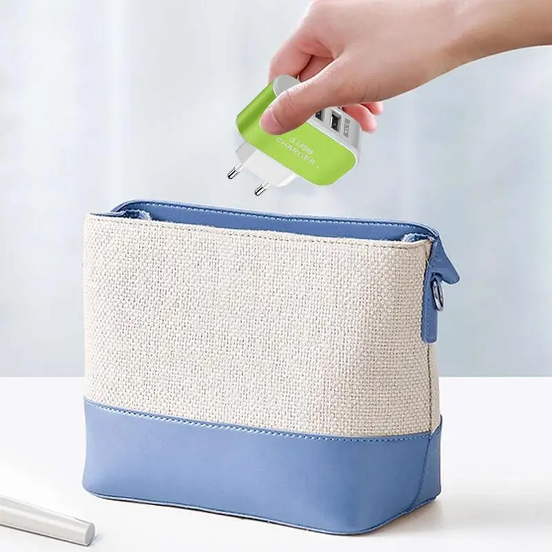 Зарядное устройство для быстрой зарядки, блок 3, USB-зарядное устройство, интеллектуальный настенный адаптер с несколькими портами, портативное зарядное устройство для ноутбука, светящееся