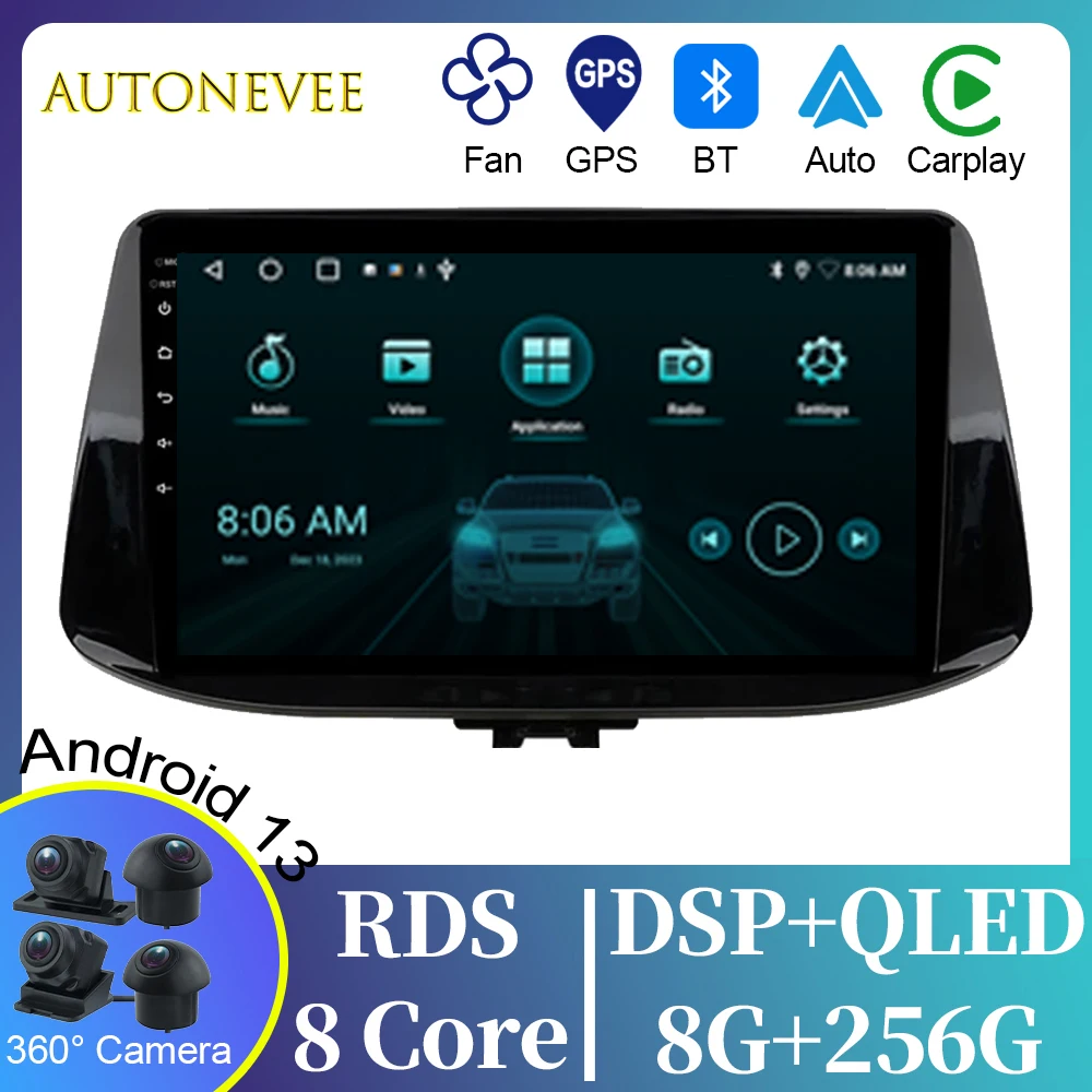 

For Hyundai I30 2017 - 2018 Video BT Player Android Auto Car Radio GPS Navigation 5G WIFI Multimedia Stereo Carplay No 2din DVD